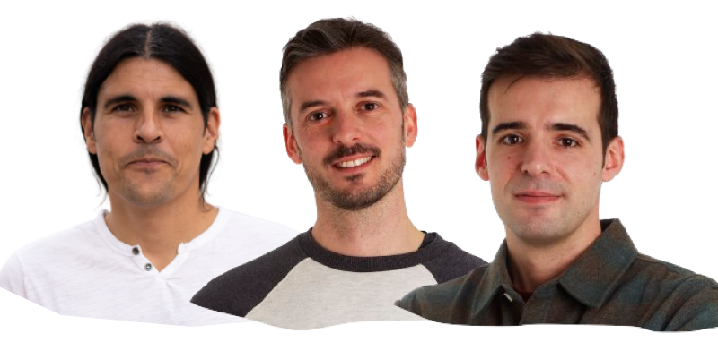 Pedro Javier Sáez, Carlos González, and Pablo Soto