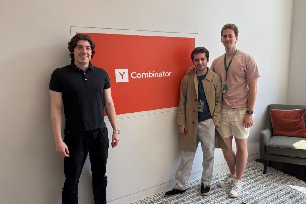 Throxy founders Bergen Merey, Pablo Jiménez de Parga, and Arnau Ayerbe at Y Combinator