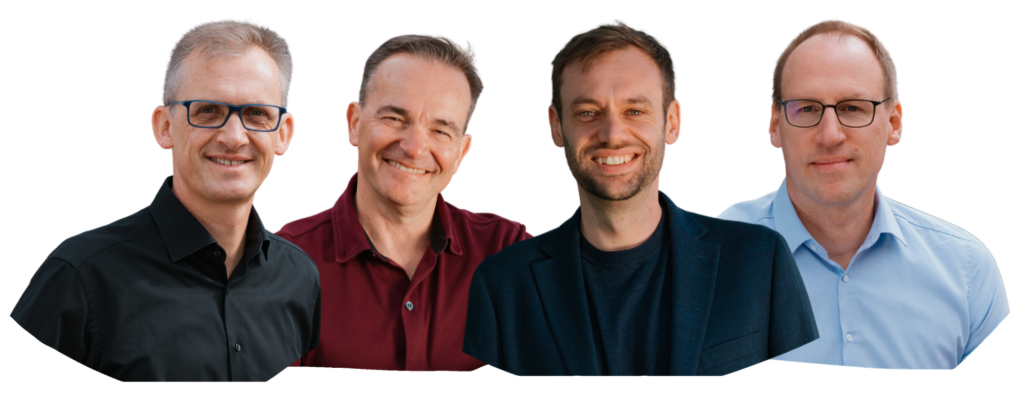 Philip Zimmermann, Valentin Matillon, Yannik Severin, and Berend Snijder, Prevision Medicine co-founders